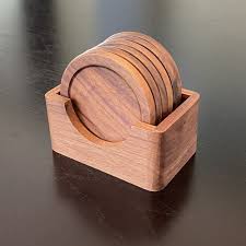 Solid Wood Coaster Set — Custom Set Size