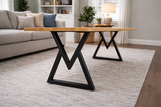 Teal Blue Epoxy River Coffee Table